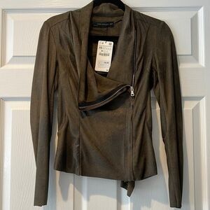 NWT ZARA Army Green Jacket Size XS